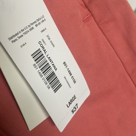 Liz Claiborne Skirt, woman’s coral Lantana cotton bottom nwt Sz Large - Picture 4 of 7